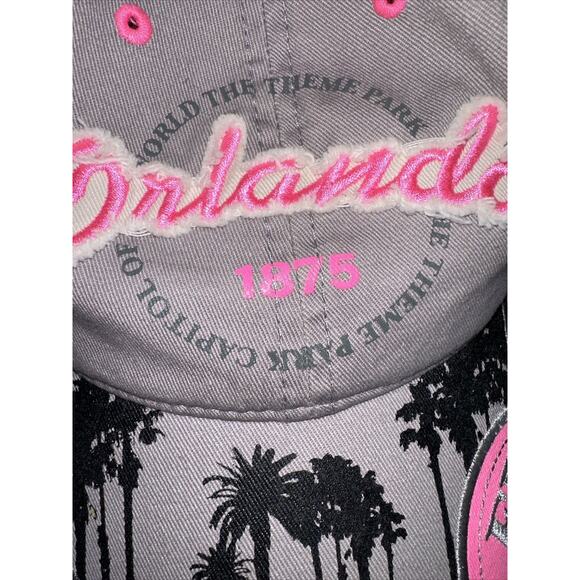 Orlando The Theme Park Capital Of The World Adjustable Cap Pink Grey Essential - Picture 7 of 7